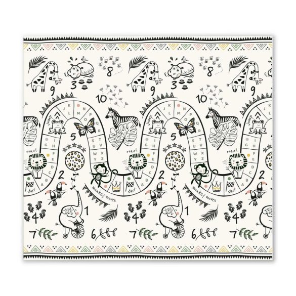 Játszószőnyeg, Nukido NK-340, hegyi táj, 200 x 180 cm, összehajtható, kétoldalas, vízálló, 1 cm vastag, XPE hab, csúszásgátló