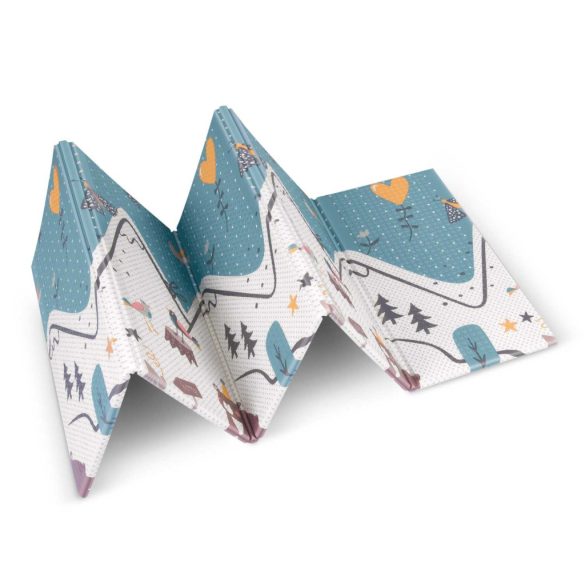 Játszószőnyeg, Nukido NK-341, hegyi táj, 200 x 150 cm, összehajtható, kétoldalas, vízálló, 1 cm vastag, XPE hab, csúszásgátló