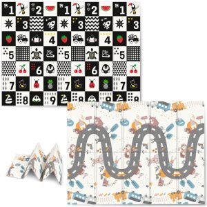 Játszószőnyeg, Nukido NK-341, számok, 200 x 150 cm, összehajtható, kétoldalas, vízálló, 1 cm vastag, XPE hab, csúszásgátló