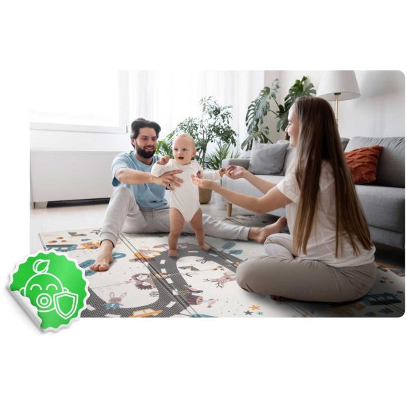 Játszószőnyeg, Nukido NK-341, számok, 200 x 150 cm, összehajtható, kétoldalas, vízálló, 1 cm vastag, XPE hab, csúszásgátló