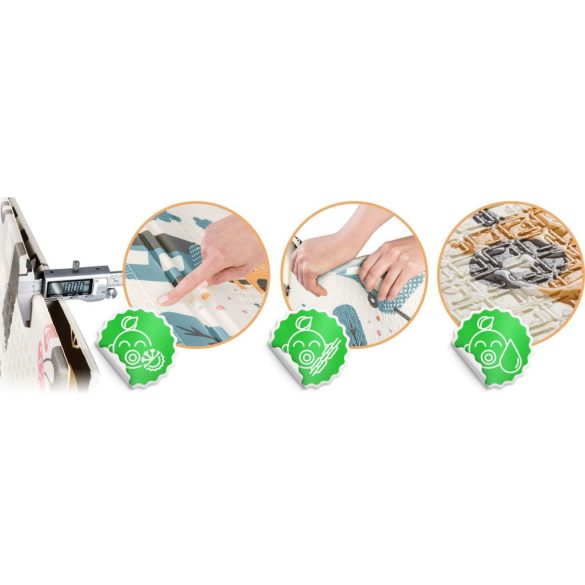 Játszószőnyeg, Nukido NK-341, számok, 200 x 150 cm, összehajtható, kétoldalas, vízálló, 1 cm vastag, XPE hab, csúszásgátló