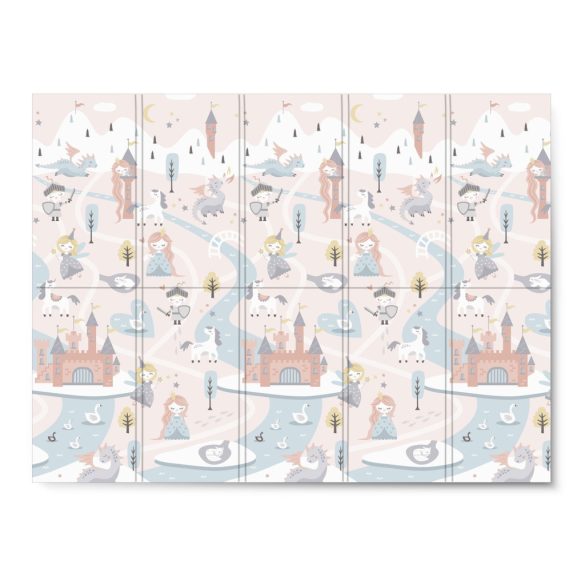 Játszószőnyeg, Nukido NK-341, nappali/éjszakai táj, 200 x 150 cm, összehajtható, kétoldalas, vízálló, 1 cm vastag, XPE hab, csúszásgátló