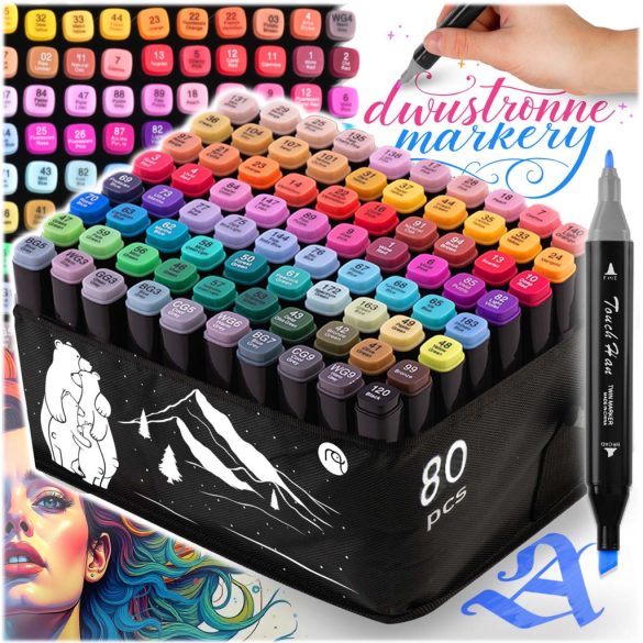 Játszószőnyeg, Ricokids RK-343, állatkerti jelenet, 120 x 92 cm, színezhető, letörölhető, vízálló, feltekerhető, EVA hab, 6 db lemosható filctoll készlettel, 0,3 cm vastag, 80 db-os alkoholos filctoll készlet