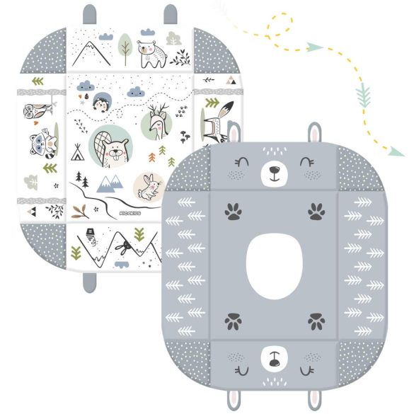 Játszószőnyeg, Ricokids, Nyuszi minta, 110 x 100 cm, levehető ívekkel, 7 db játékkal, párnával, tükörrel