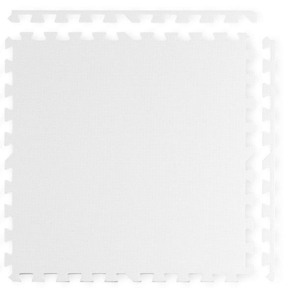 Játszószőnyeg, Ricokids 738200, fehér/szürke, 120 x 120 cm, 4 db-os kirakós szett, összeilleszthető elemek, vastagság: 1 cm, EVA hab