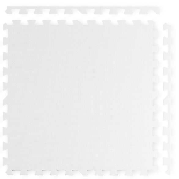 Játszószőnyeg, Ricokids 738202, fehér/kék, 120 x 120 cm, 4 db-os kirakós szett, összeilleszthető elemek, vastagság: 1 cm, EVA hab