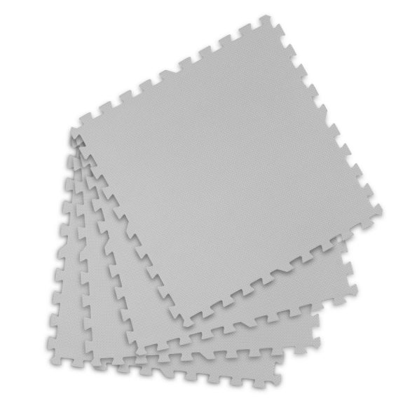Játszószőnyeg, Ricokids 738203, szürke, 120 x 120 cm, 4 db-os kirakós szett, összeilleszthető elemek, vastagság: 1 cm, EVA hab