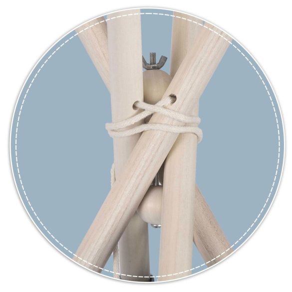 Tipi sátor stabilizátor, Nukido, 12,2 cm, fa, kompatibilis minden Nukido Tipi sátorral, gyors összeszerelés, biztonságos, stabil tartás