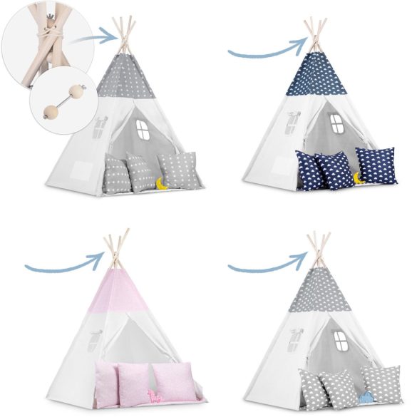 Tipi sátor stabilizátor, Nukido, 12,2 cm, fa, kompatibilis minden Nukido Tipi sátorral, gyors összeszerelés, biztonságos, stabil tartás