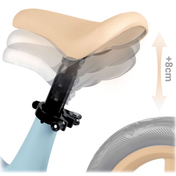 Kétkerekű futóbicikli, Nukido Light Flee, türkiz, EVA habkerekek 29 cm, tartós nylon váz, állítható ülésmagasság 35-41 cm, puha ülés, gumírozott markolat, szuperkönnyű