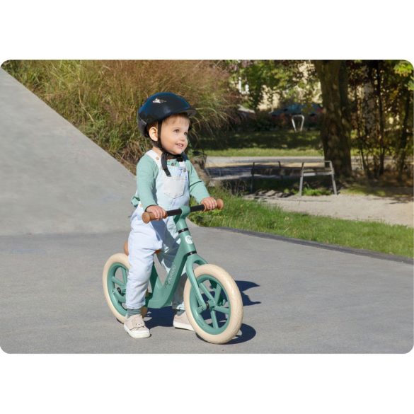 Kétkerekű futóbicikli, Nukido Light Flee, zöld, EVA habkerekek 29 cm, tartós nylon váz, állítható ülésmagasság 35-41 cm, puha ülés, gumírozott markolat, szuperkönnyű