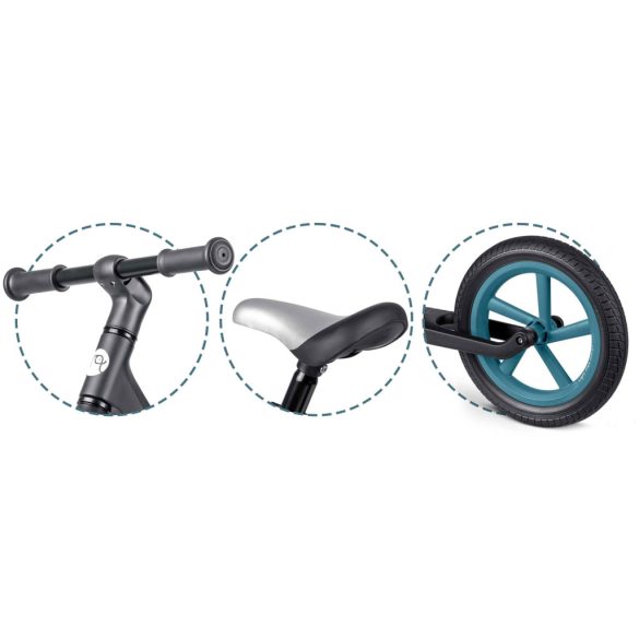 Kétkerekű futóbicikli, Nukido Light Flee, fekete, EVA habkerekek 29 cm, tartós nylon váz, állítható ülésmagasság 35-41 cm, puha ülés, gumírozott markolat, szuperkönnyű