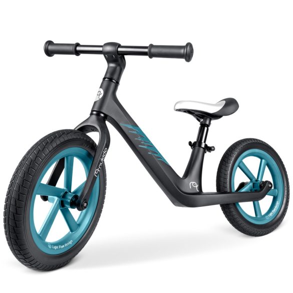 Kétkerekű futóbicikli, Nukido Light Flee, fekete, EVA habkerekek 29 cm, tartós nylon váz, állítható ülésmagasság 35-41 cm, puha ülés, gumírozott markolat, szuperkönnyű