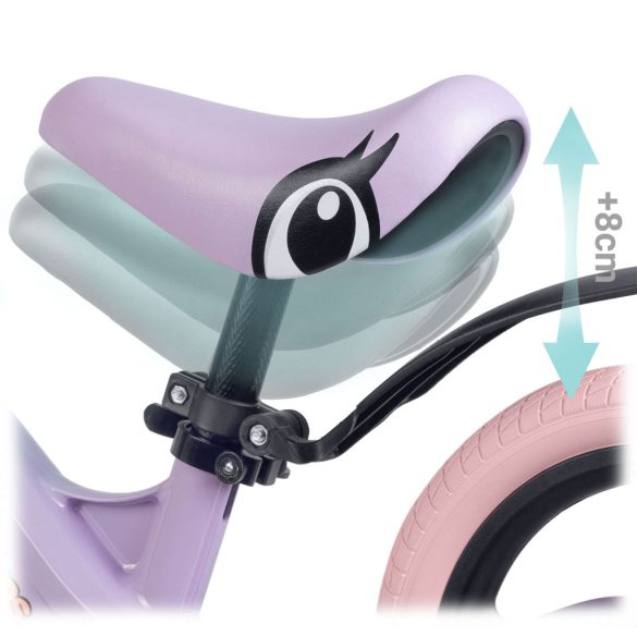 Kétkerekű futóbicikli, Ricokids Funnu, türkiz, magnézium váz, EVA habkerekek 29 cm, állítható ülésmagasság 35-42 cm, gumírozott markolatok ütközőkkel, könnyű