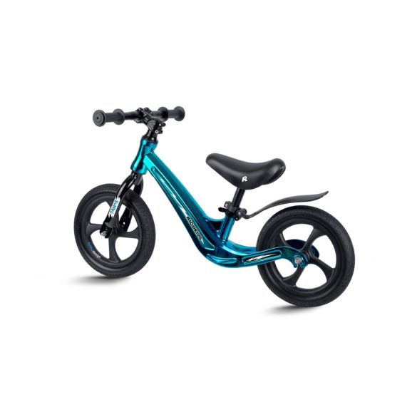 Kétkerekű futóbicikli, Ricokids Funnu, kék, magnézium váz, EVA habkerekek 29 cm, állítható ülésmagasság 35-42 cm, gumírozott markolatok ütközőkkel, könnyű