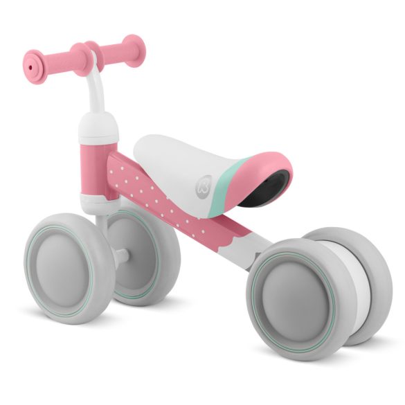 Háromkerekű futóbicikli, Ricokids, rózsaszín, EVA habkerekek 15 cm, acél váz, kormányfordulás határoló, gumírozott markolat, 12 hónapos kortól