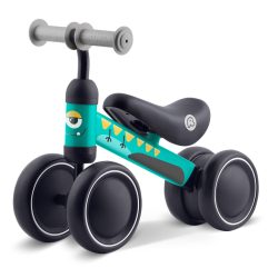   Háromkerekű futóbicikli, Ricokids, türkiz, EVA habkerekek 15 cm, acél váz, kormányfordulás határoló, gumírozott markolat, 12 hónapos kortól