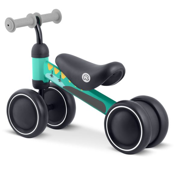 Háromkerekű futóbicikli, Ricokids, türkiz, EVA habkerekek 15 cm, acél váz, kormányfordulás határoló, gumírozott markolat, 12 hónapos kortól