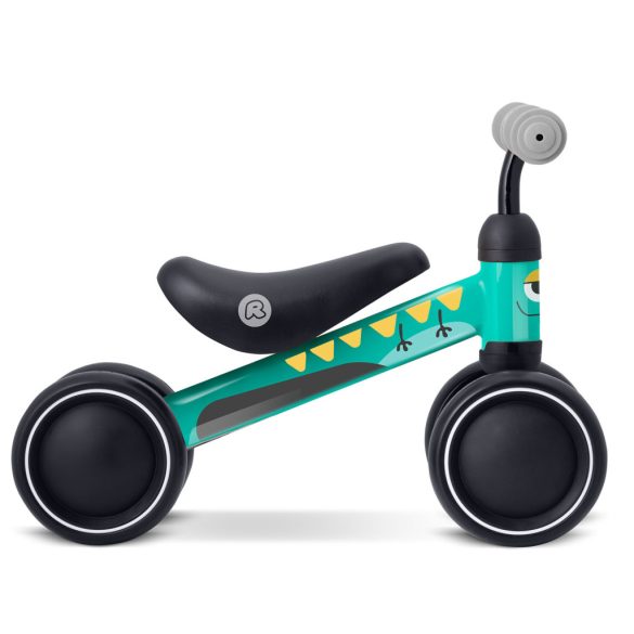 Háromkerekű futóbicikli, Ricokids, türkiz, EVA habkerekek 15 cm, acél váz, kormányfordulás határoló, gumírozott markolat, 12 hónapos kortól