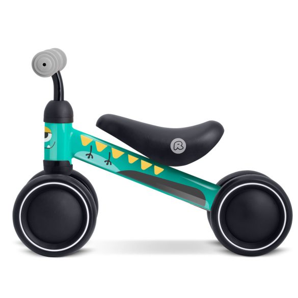 Háromkerekű futóbicikli, Ricokids, türkiz, EVA habkerekek 15 cm, acél váz, kormányfordulás határoló, gumírozott markolat, 12 hónapos kortól