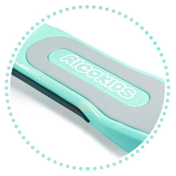 Háromkerekű roller, Ricokids Piko, menta, LED világítás a kerekekben és a fellépőben, állítható magasságú kormány, balanszos irányítás, EN 71, max. 35 kg