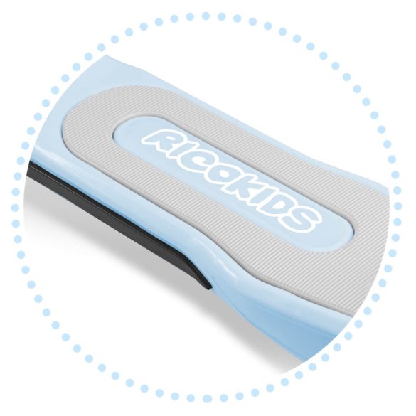 Háromkerekű roller, Ricokids Piko, kék, LED világítás a kerekekben és a fellépőben, állítható magasságú kormány, balanszos irányítás, EN 71, max. 35 kg