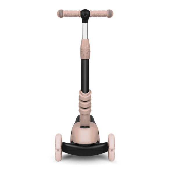 Háromkerekű roller, Ricokids Todi, bézs, 3 az 1-ben, LED világítás a kerekekben, állítható magasságú kormány és ülés, balanszos irányítás, EN 71, max. 30 kg teherbírás, levehető üléssel és tolórúddal