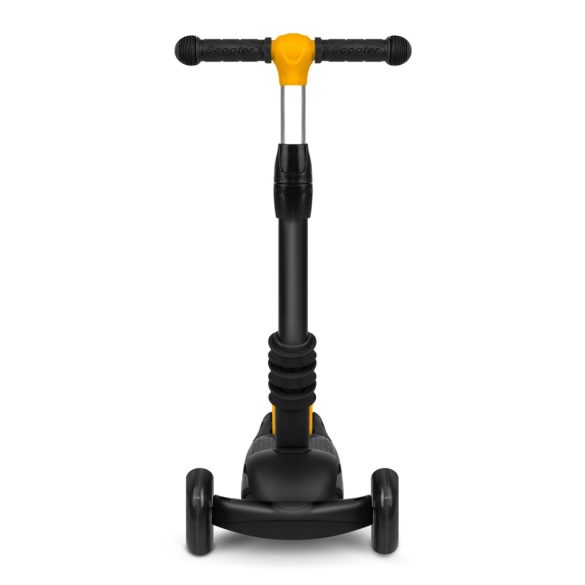 Háromkerekű roller, Ricokids Cubi, fekete, 3 az 1-ben, LED világítás a kerekben, állítható magasságú kormány és ülés, balanszos irányítás, csúszásgátló fellépő, EN 71, max. 30 kg