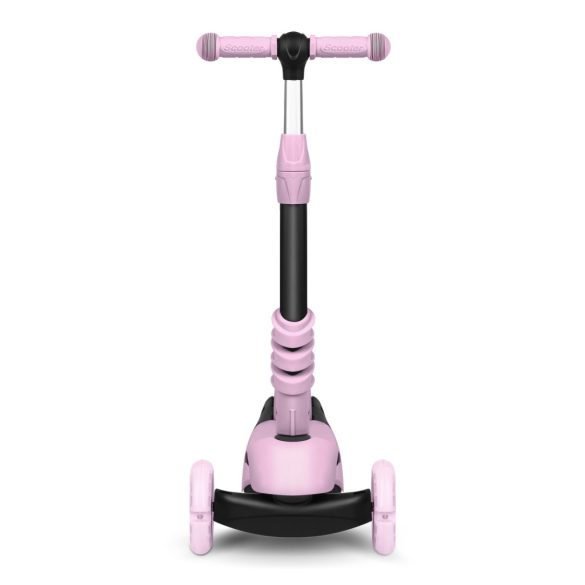 Háromkerekű roller, Ricokids Cubi, rózsaszín, 3 az 1-ben, LED világítás a kerekben, állítható magasságú kormány és ülés, balanszos irányítás, csúszásgátló fellépő, EN 71, max. 30 kg