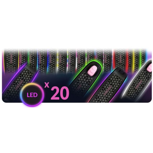 Háromkerekű roller, Ricokids Leddi, fekete, LED világítás a fellépőben, balanszos irányítás, állítható fém kormány, max. 35 kg