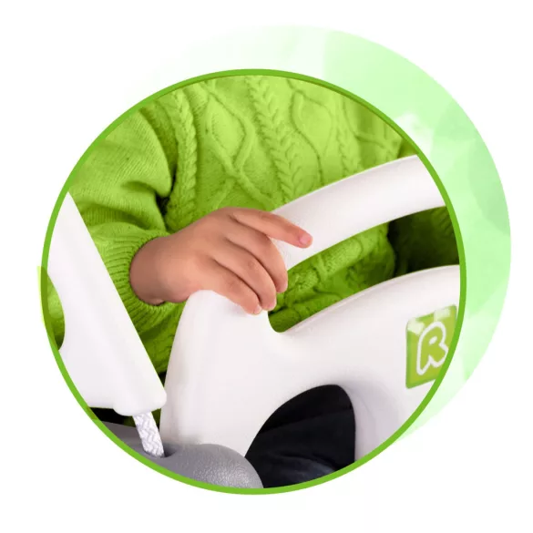 Gyerek hinta, Ricokids, szürke/fehér, állítható kötélmagasság: 130-160 cm, átalakítható, teherbírás: 30 kg, téglalap alakú