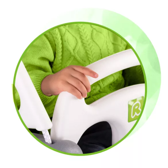 Gyerek hinta, Ricokids, szürke/zöld, állítható kötélmagasság: 130-160 cm, átalakítható, teherbírás: 30 kg, téglalap alakú