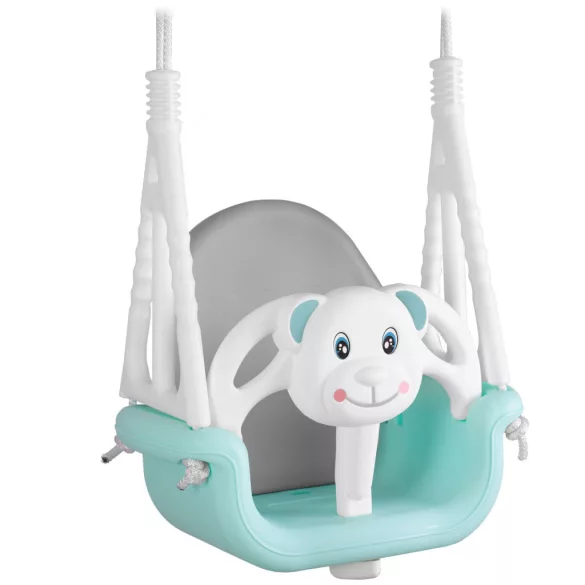 Gyerek hinta, Ricokids, türkiz, maci minta, kötélmagasság: 130-160 cm, átalakítható, teherbírás: 30 kg, téglalap alakú