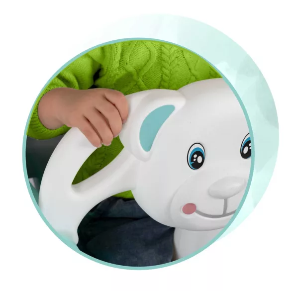 Gyerek hinta, Ricokids, türkiz, maci minta, kötélmagasság: 130-160 cm, átalakítható, teherbírás: 30 kg, téglalap alakú