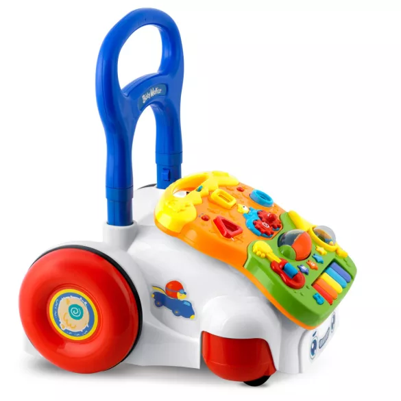 Járássegítő és oktató tábla, Ricokids RK-744, fehér, 2 az 1-ben, fény és hanghatások, kivehető panel, csúszásgátló és fékezhető kerekek, hangerőszabályzós, 6 hó+