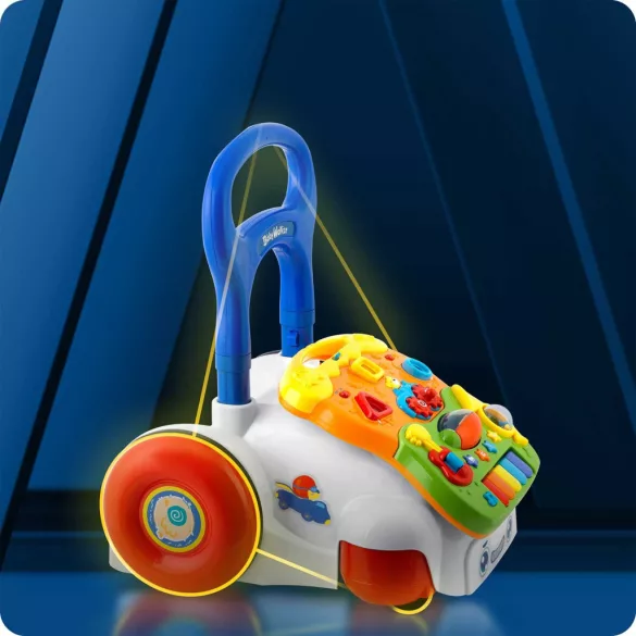 Járássegítő és oktató tábla, Ricokids RK-744, fehér, 2 az 1-ben, fény és hanghatások, kivehető panel, csúszásgátló és fékezhető kerekek, hangerőszabályzós, 6 hó+