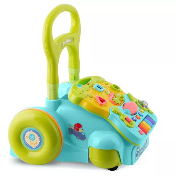 Járássegítő és oktató tábla, Ricokids RK-744, türkiz, 2 az 1-ben, fény és hanghatások, kivehető panel, csúszásgátló és fékezhető kerekek, hangerőszabályzós, 6 hó+