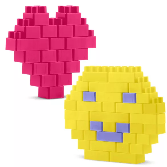 Építőkocka készlet, Ricokids RK-761 776101, 300 db, többszínű, lekerekített élekkel, tubusos csomagolás, biztonságos