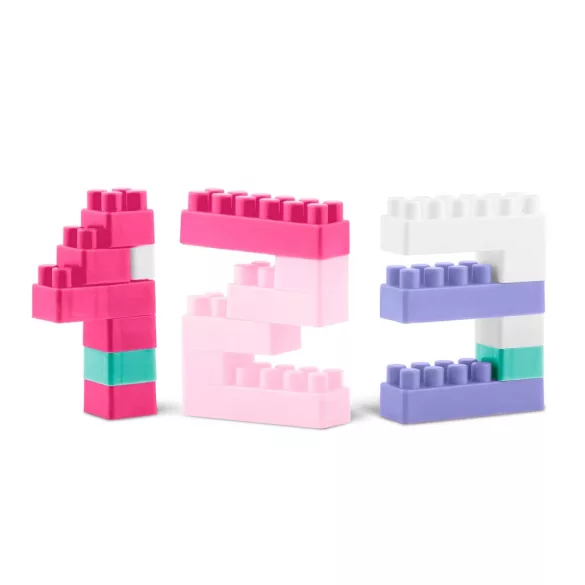 Építőkocka készlet, Ricokids RK-761 776101, 300 db, többszínű, lekerekített élekkel, tubusos csomagolás, biztonságos
