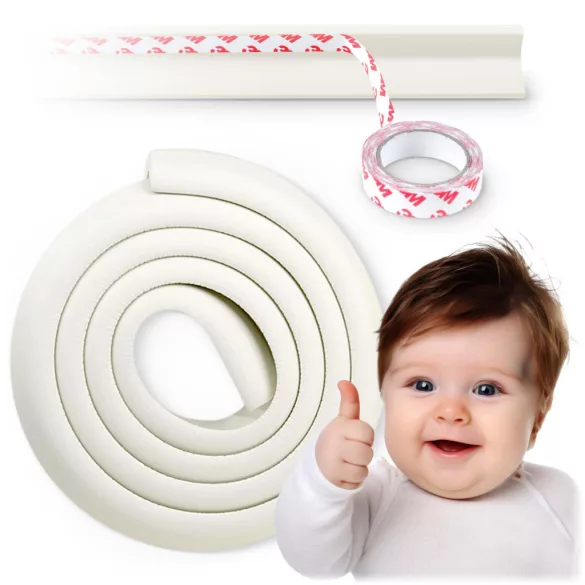 Élvédő habszalag, Ricokids 798700, fehér, bútorélekhez, 200 cm, UV-álló, 3M ragasztóval, puha hab (TE798700)
