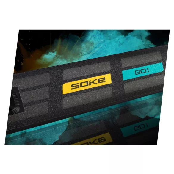 Roller Gripszalag, SOKE GO!, szürke minták, 47 x 9,5 cm, csiszolópapír felületű, SOKE GO! rollerekkel kompatibilis