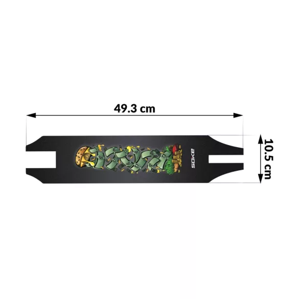 Roller Gripszalag, SOKE PRO McCash, 49,3 x 10,5 cm, csiszolópapír felületű, SOKE PRO rollerekkel kompatibilis