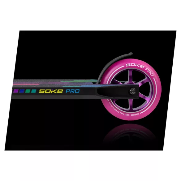 Roller kerék szett, SOKE, rózsaszín, 11 cm, 2 db, ABEC-9 csapágy, 88A keménységű PU, 0,8 cm tengely
