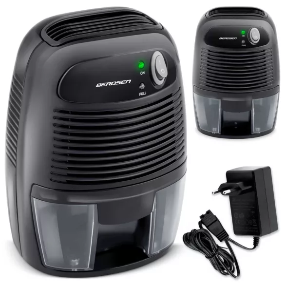 Páramentesítő, Berdsen BR-68B, fekete, 500 ml tartály, ultracsendes 30 dB, Peltier‑technológia, vízszint‑érzékelő, energiatakarékos, 23 W
