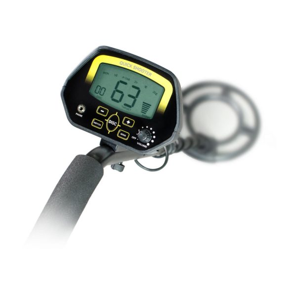 Fémdetektor, Cobra Tector CT-1032, fekete, 105-120 cm, 24 cm vízálló keresőfej, LCD kijelző, 3 hangjelzés, 4 beállítás, elemes (2 db 9V)