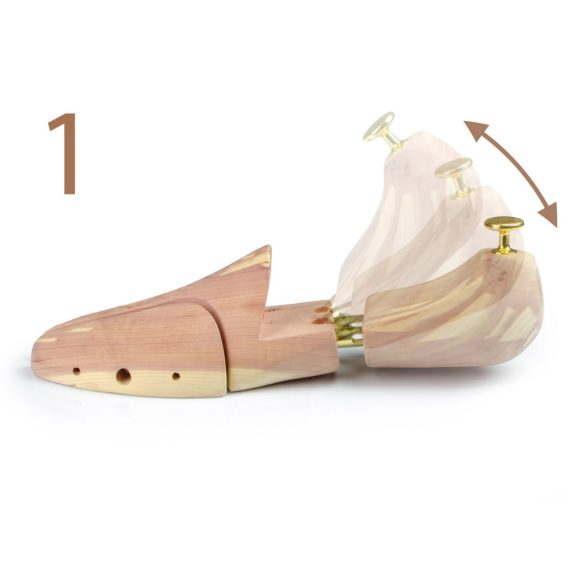 Cipőfa, Massido MAS-073637, cédrusfa, nedvszívó, formamegőrző, cédrus illatú, állítható, 36-37-es méret, 2 db