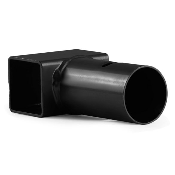 Trambulin T alakú lábcsatlakozó, Neo-Sport NS-15-181-BT, fekete, porszórt acél, 58 x 110 mm, 37 x 37 mm belső