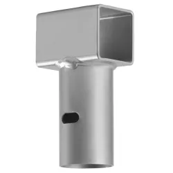   Trambulin T alakú lábcsatlakozó, Neo-Sport NS-181-ET, ezüst, porszórt acél, 58 x 110 mm, 35 x 35 mm belső