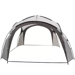   Kerti pavilon, MultiGarden ST-001, szürke, 3,5 x 3,5 m, PE borítás, 2,3 m magassággal, üvegszálas váz, hordtáskával