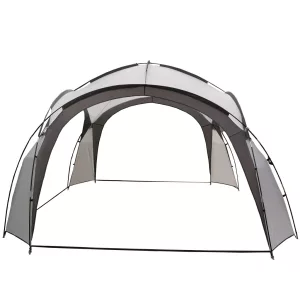 Kerti pavilon, MultiGarden ST-001, szürke, 3,5 x 3,5 m, PE borítás, 2,3 m magassággal, üvegszálas váz, hordtáskával
